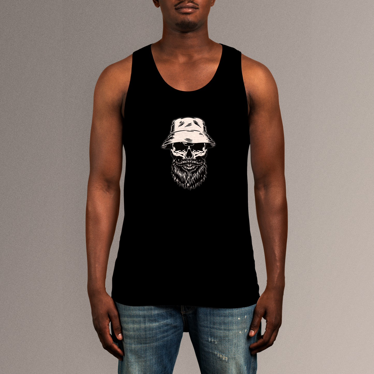 Skull "Bucket Hat" Singlet