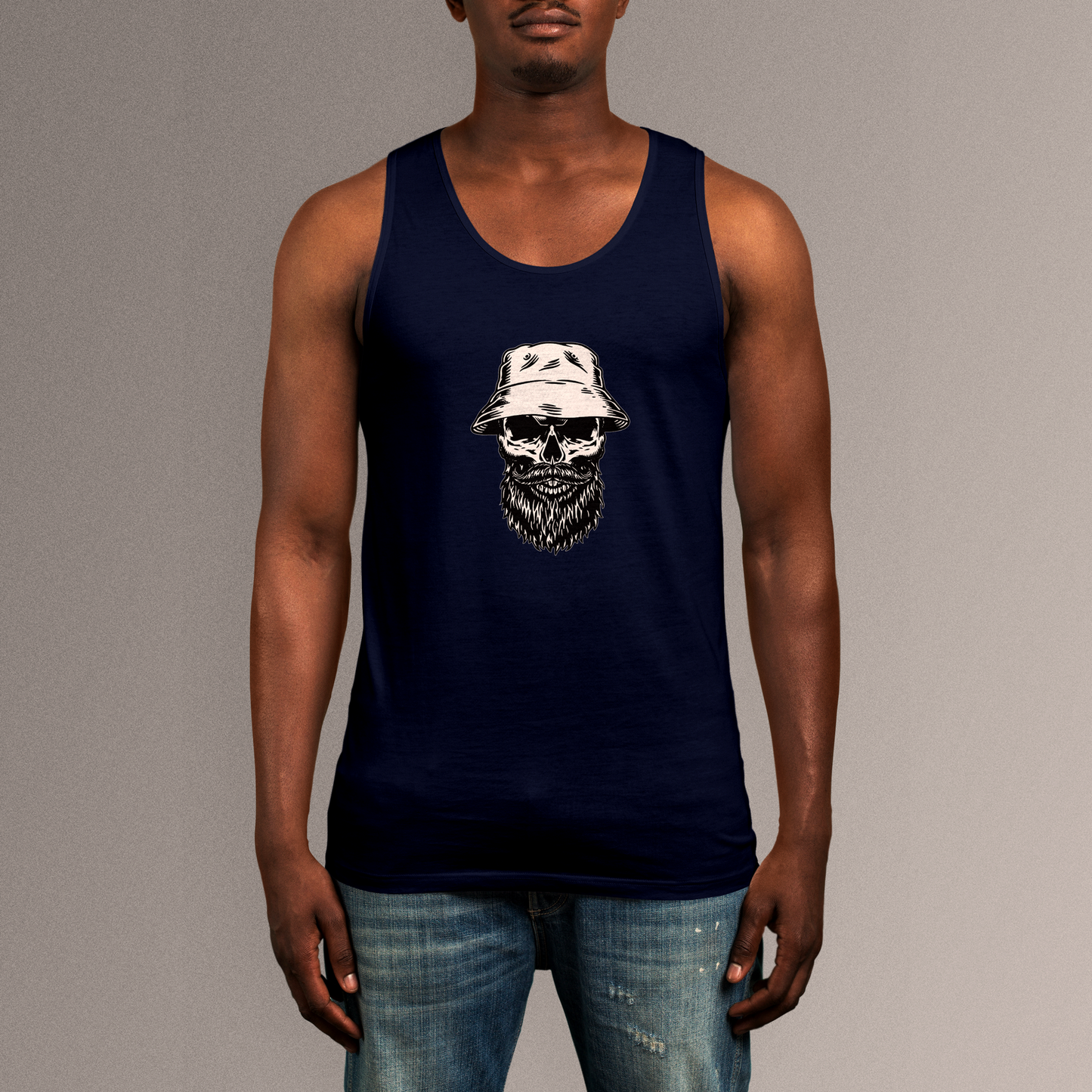 Skull "Bucket Hat" Singlet