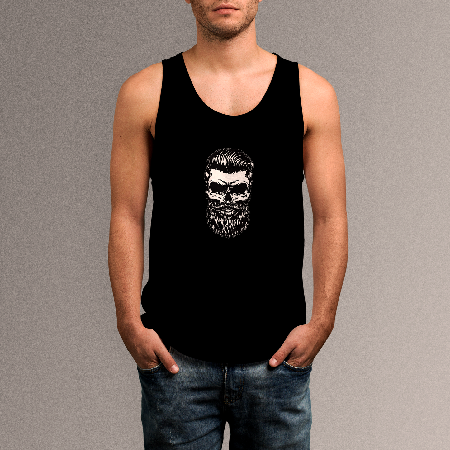 Skull "Fancy Hairstyle" Singlet