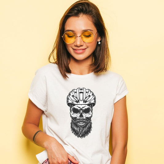 Cycling Skull W T-shirt